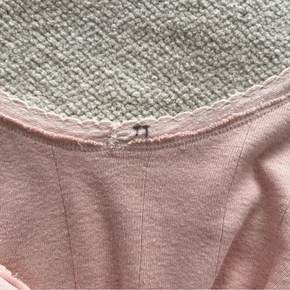 70s/80s Vintage Pink Cotton Slip Dress USA Made - Picture 7 of 7